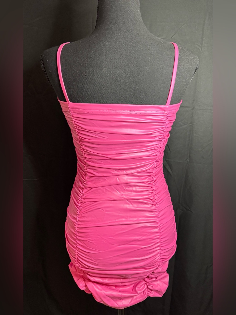 Fashion Nova Pink Dangerous Girl Faux Leather Mini Dress Small - Picture 2 of 4